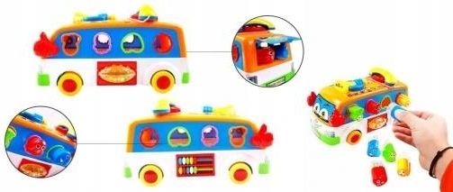 Interaktywny autobus zabawa dla rocznego dziecka ZABAWKA EDUKACYJNA ...