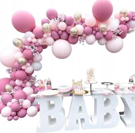 Balony Girlanda Dekoracja Róż Wesele Komunia Baby