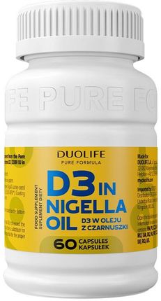 DuoLife D3 w oleju z czarnuszki 60kaps.