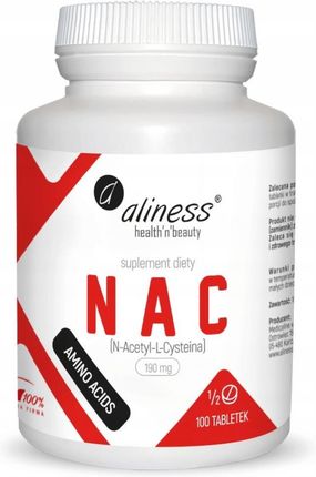 Aliness NAC N-Acetyl-L-Cysteine 190 mg (1/2 tab) x 100 tab