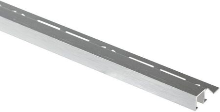 Profil krawędziowy kwadratowy do glazury aluminium anoda szczotkowana poler CEZAR 11x12mm 2,5m Srebrny