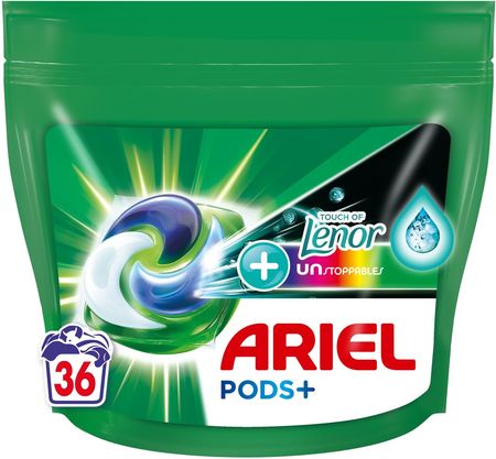 Ariel All-in-1 PODS +Touch Of Lenor Unstoppables Color 36 prań