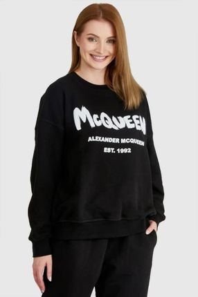 ALEXANDER MCQUEEN Czarna bluza damska z logo