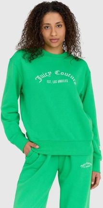JUICY COUTURE Zielona bluza damska saoirse recycled z haftowanym logo