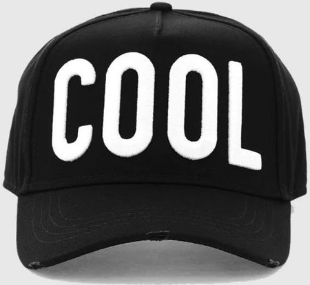 DSQUARED2 Czarna czapka z daszkiem cool cap