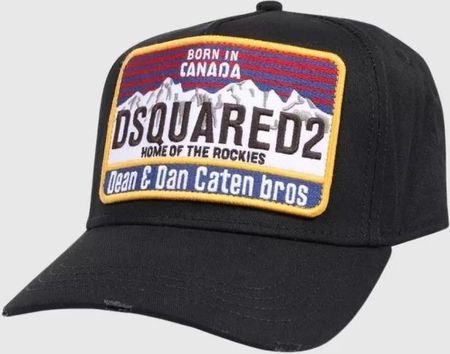 DSQUARED2 Czarna czapka z daszkiem
