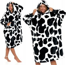 Zdjęcie Bluza z Kapturem Koc Kocobluza Duża Gruba Ciepła na Zimę w Łaty Krowa Moraj - Dąbrowa Tarnowska