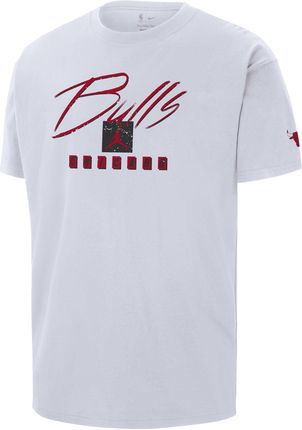 T-Shirt Męski Jordan Nba Max90 Chicago Bulls Courtside Statement Edition Biel