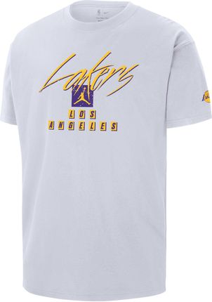 T-Shirt Męski Jordan Nba Max90 Los Angeles Lakers Courtside Statement Edition Biel