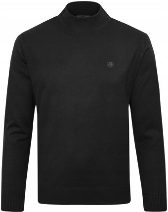Sweter Półgolf męski gładki Czarny XL