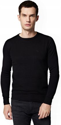 Sweter Męski Czarny Bawełniany O-neck Tony Lancerto XL