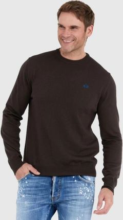 LA MARTINA Brązowy sweter męski z wełną