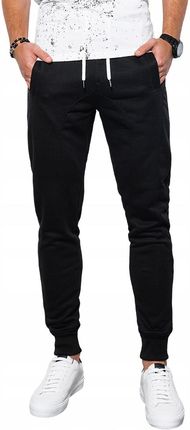 Spodnie męskie dresowe joggery czarne P867 XL