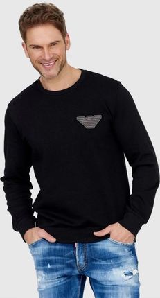EMPORIO ARMANI Czarna bluza męska z szarym logo