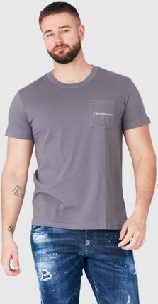 CALVIN KLEIN JEANS Szary t-shirt męski z logo