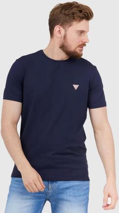 GUESS Granatowy t-shirt męski z małym logo