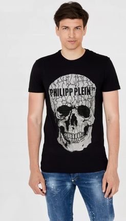 PHILIPP PLEIN T-shirt czarny z czaszką