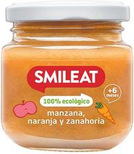 Smileat, BIO Deser z ekologicznymi jabłkami, marchewką i pomarańczą, 130 g