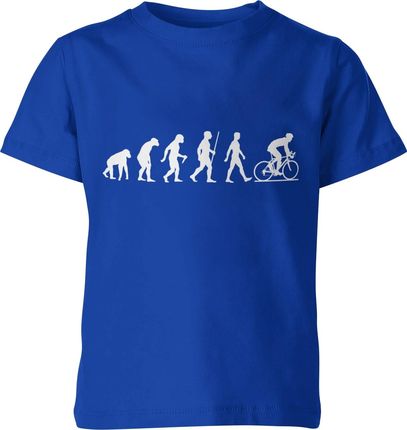Rower Ewolucja Dziecięca Koszulka Prezent Dla Sportowca Rowerzysty 128, Niebieski