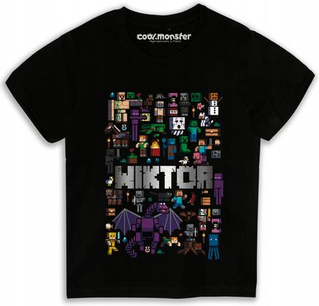 Koszulka Gracza Minecraft na urodziny Z Imieniem