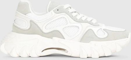 BALMAIN Sneakersy skórzane męskie białe B-East