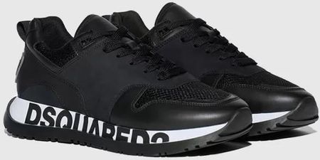 DSQUARED2 Czarne sneakersy z logo na podeszwie