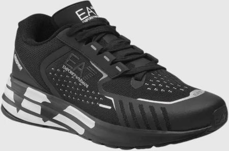 EA7 Czarne sneakersy męskie z białym logo