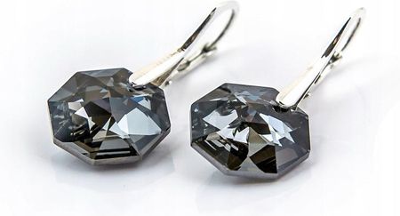 Gemsilver Srebrne Kolczyki z Kryształami Swarovski Octagon