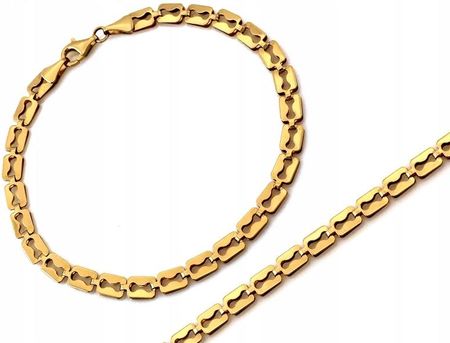 Lovrin Bransoletka złota 585 z prostokątnych elementów