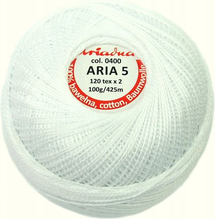 Ariadna Kordonek Aria 5 biały 0400 100g/425m 1604925104