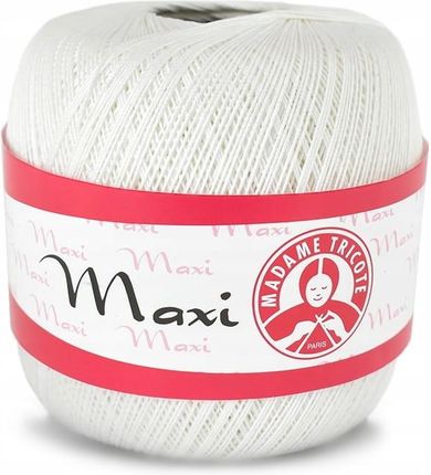 Madame Tricote Paris Kordonek Maxi Madame Tricote 100 g 1000 biel 1606745245