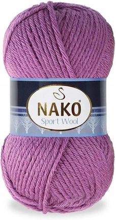 Nako Włóczka Sport Wool akryl wełna 1048 fiolet 1616290754