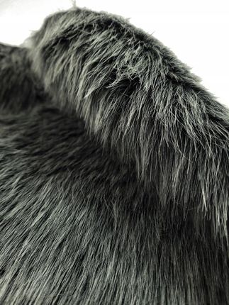 Yardtkaniny Tkanina sztuczne futro długi włos szare 10 cm 1603262052
