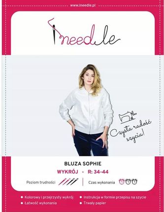 I Needle Wykrój drukowany na bluzę bomberkę damską 1610233801