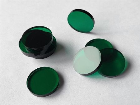 Crafters Żetony puste akryl transparent ciemno zielone 10szt