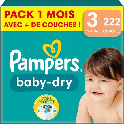 Pampers Baby Dry rozmiar 3 6-10 kg 222 szt.