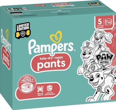 Pampers Baby-Dry Pants Rozmiar 5, 12-17 kg 160 szt.