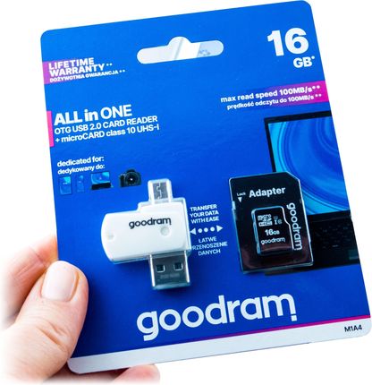 Goodram Oryginalna 16Gb Karta Pamięci Mikrosd Do Xiaomi Mi Pad 4 Plus 