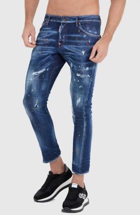 DSQUARED2 Granatowe jeansy sexy twist jean