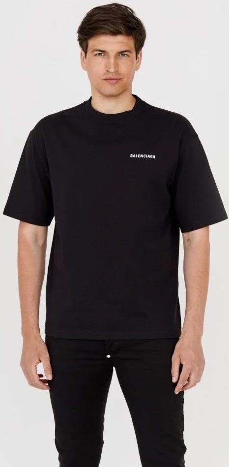 BALENCIAGA Czarny t-shirt z logo na plecach - Ceny i opinie - Ceneo.pl