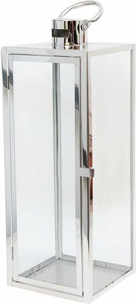 Latarnia na świece Barcelona XL srebrna 70 x 22 cm