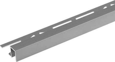 Profil krawędziowy kwadratowy do glazury aluminium anoda CEZAR 11x8mm 2,5m Srebrny
