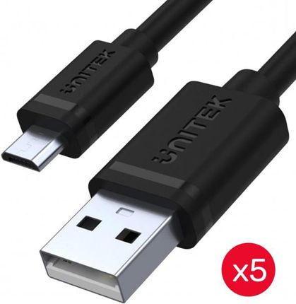 Przewód micro USB 2.0 Unitek 5 sztuk, 2x0,3m, 3x0,2m