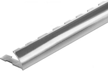 Profil krawędziowy owalny do łuków aluminium poler CEZAR 10mm 2,5m Srebrny