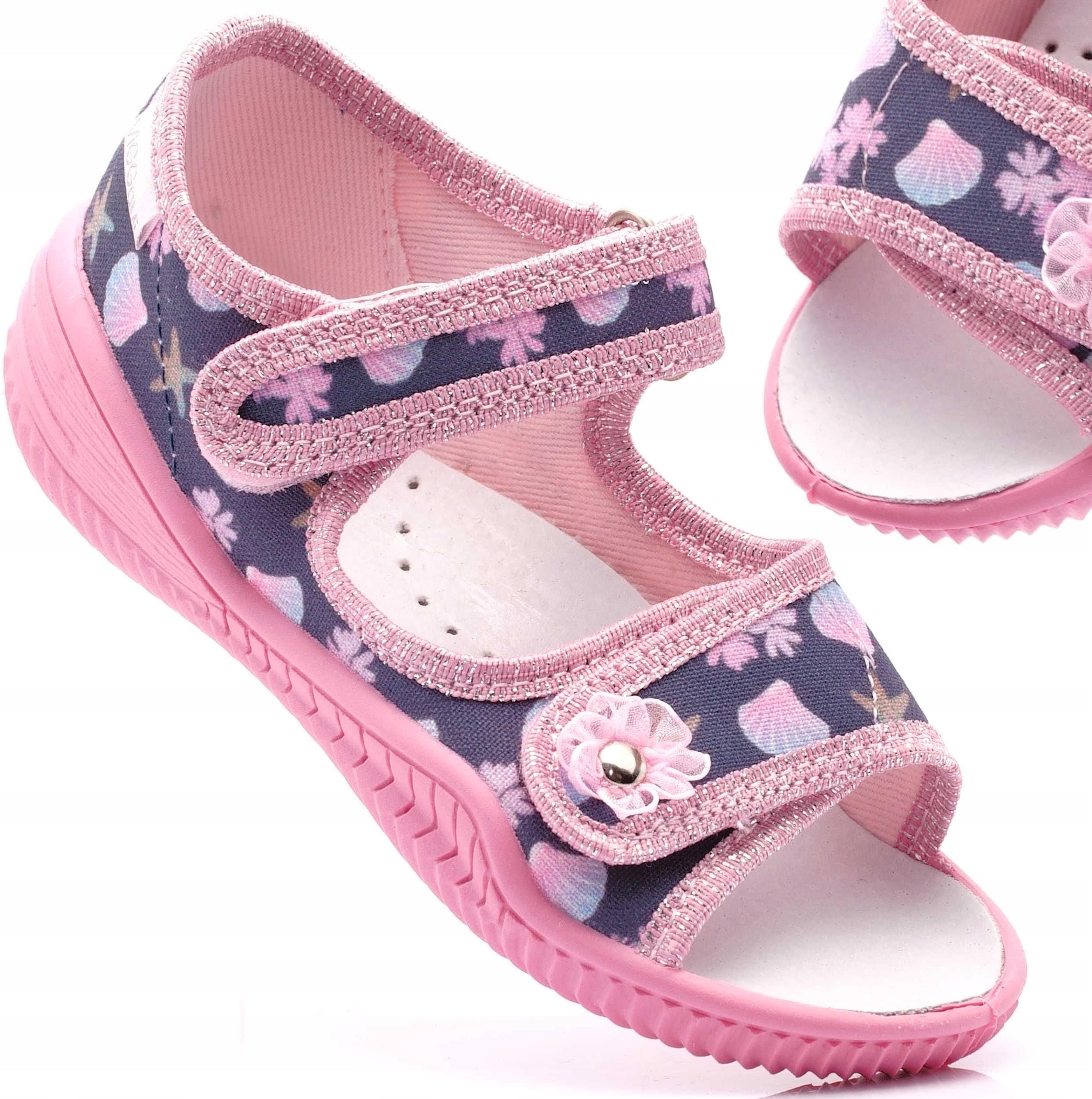 Viggami Fille Arielka - Mocassins Ouverts Sandales Avec Velcro - Chaussures Confortables Enfant