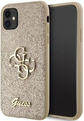 Guess Etui Glitter Script Big 4G Do Apple Iphone 11 Xr Złoty