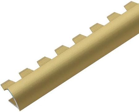 Profil krawędziowy owalny do łuków aluminium anoda CEZAR 10mm 2,5m Złoty