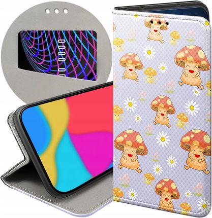 Hello Case Etui Z Klapką Do Huawei Honor X7A Grzyby Grzybki Futerał Pokrowiec