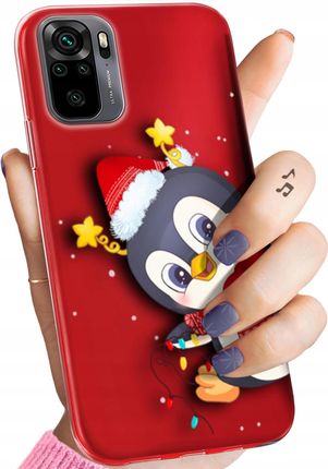 Hello Case Etui Do Xiaomi Redmi Note 10 Święta Christmas Mikołaj Pingwin Obudowa