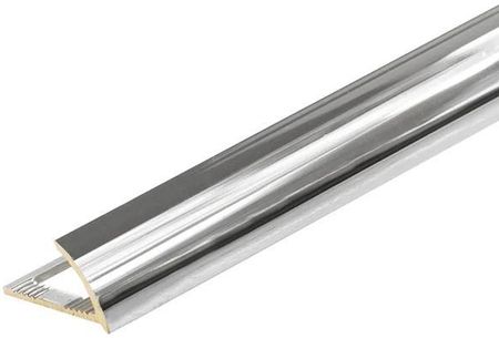 Profil krawędziowy owalny mosiądz chrom CEZAR 10mm 2m Srebrny